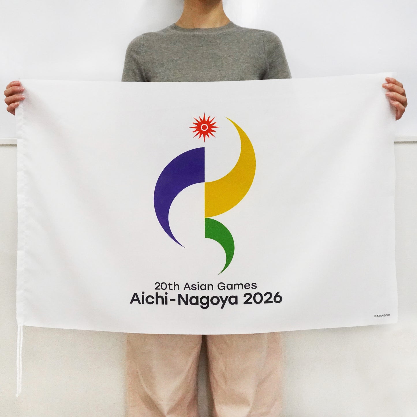 応援フラッグ(L) エンブレム 収納ポーチ付き 【アジア】003 001