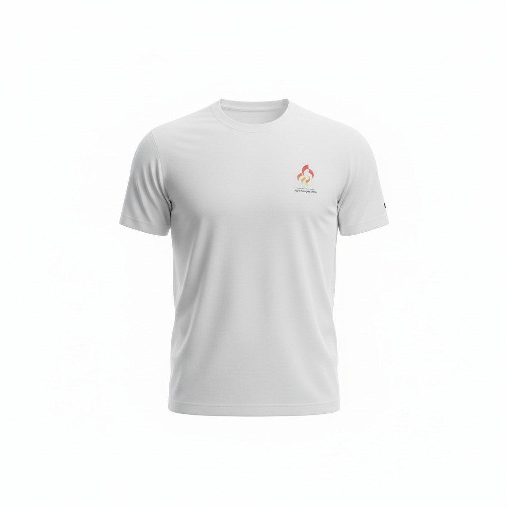 Tシャツ エンブレム01 ホワイト【パラ】
