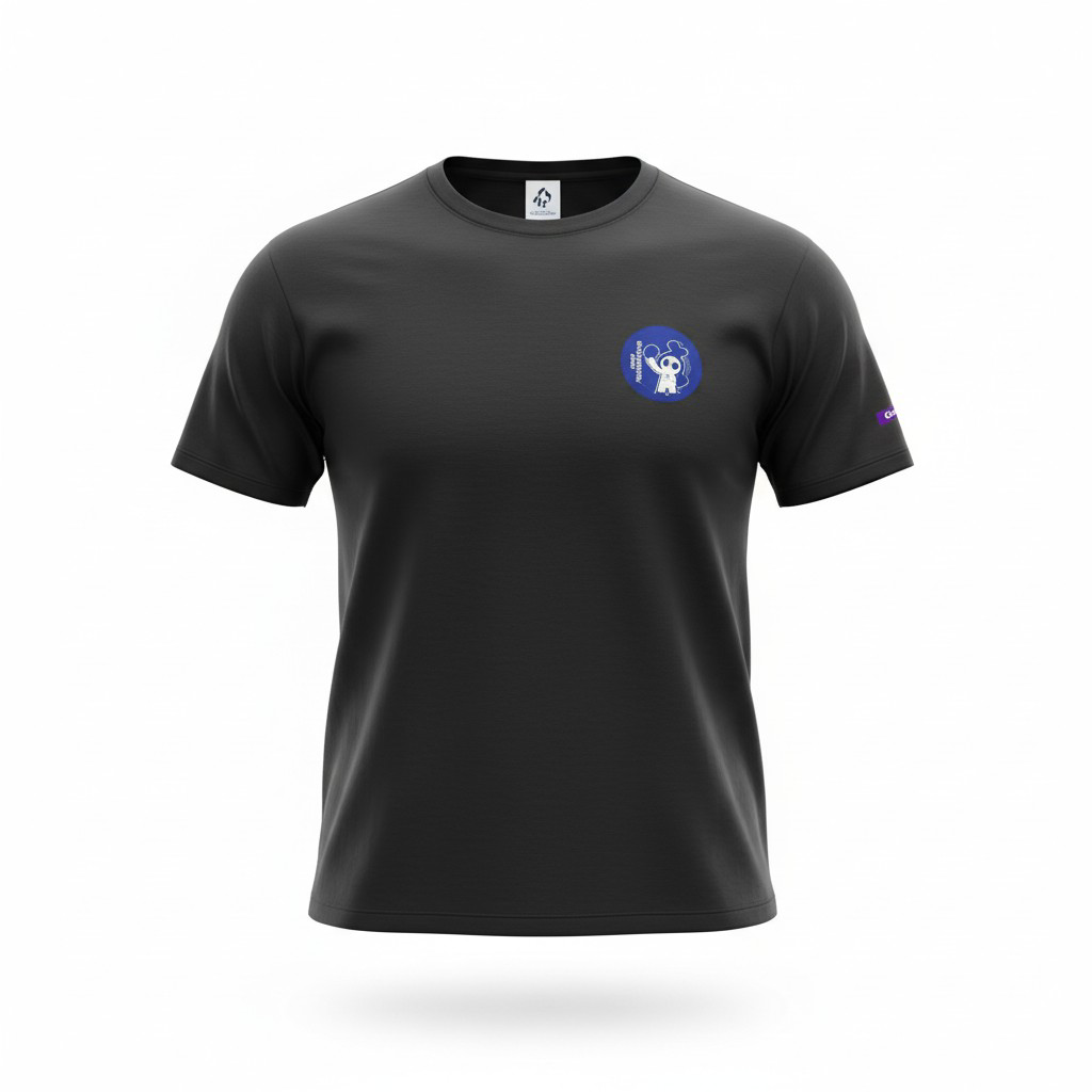 Tシャツ マスコット01 ブラック【パラ】