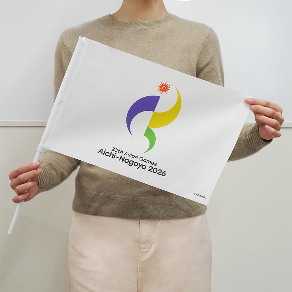 応援フラッグ　収納ポーチ付き　エンブレム　【アジア】003 001