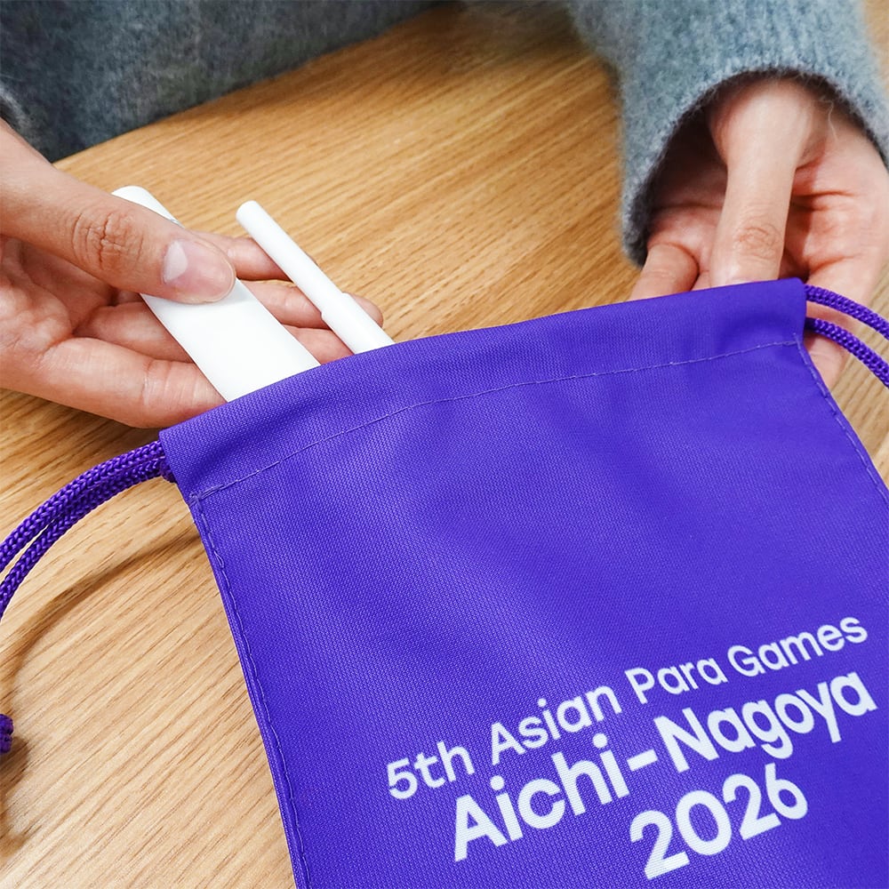 応援フラッグ　収納ポーチ付き　エンブレム　【パラ】003 001