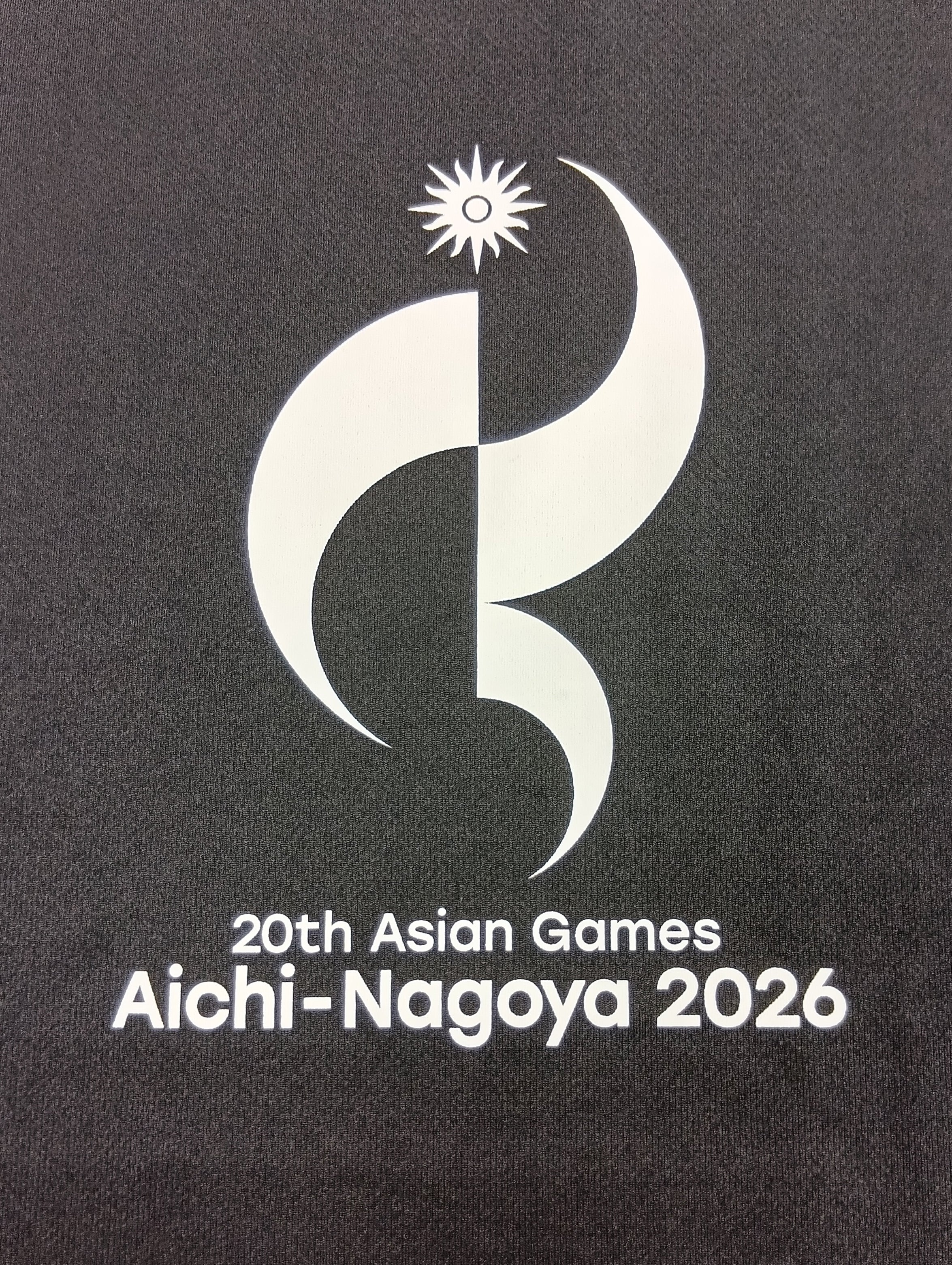 第20回アジア競技大会Tシャツ エンブレム02 ブラック – Aichi-Nagoya