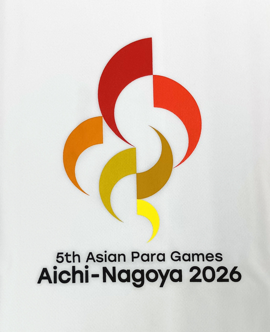第5 回アジアパラ競技大会Tシャツ エンブレム02 ホワイト