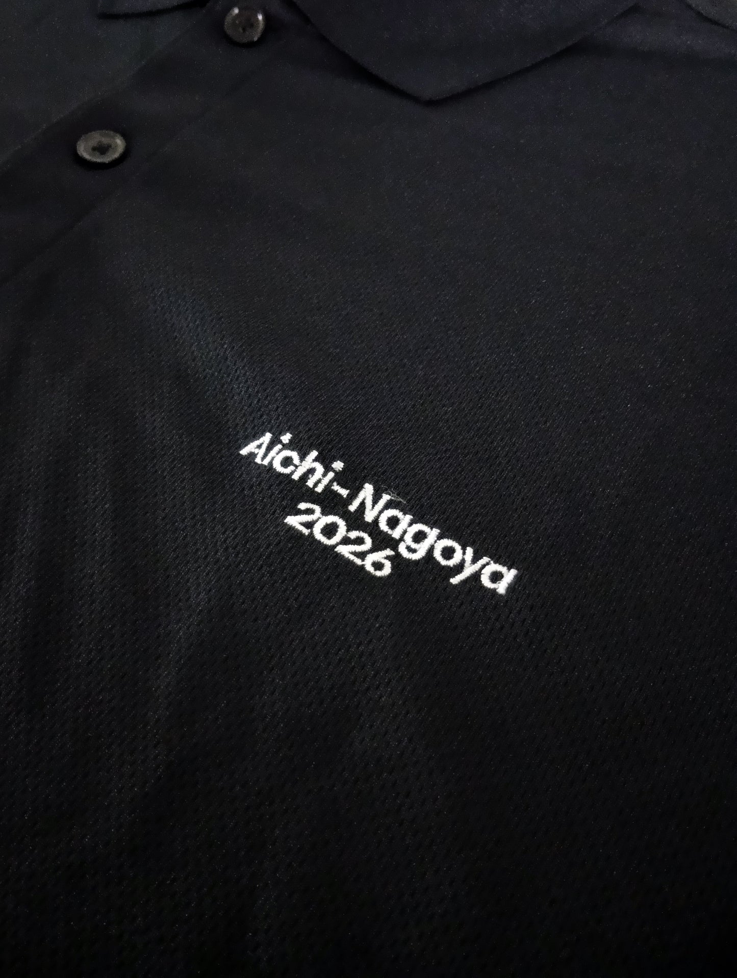 Aichi-Nagoya2026 ポロシャツ　ロゴ01　ブラック