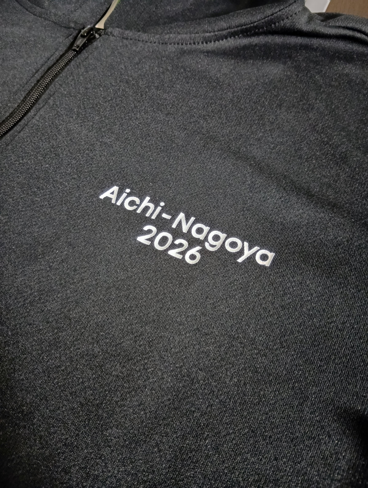 Aichi-Nagoya2026 ドライジップパーカー ロゴ01 ブラック