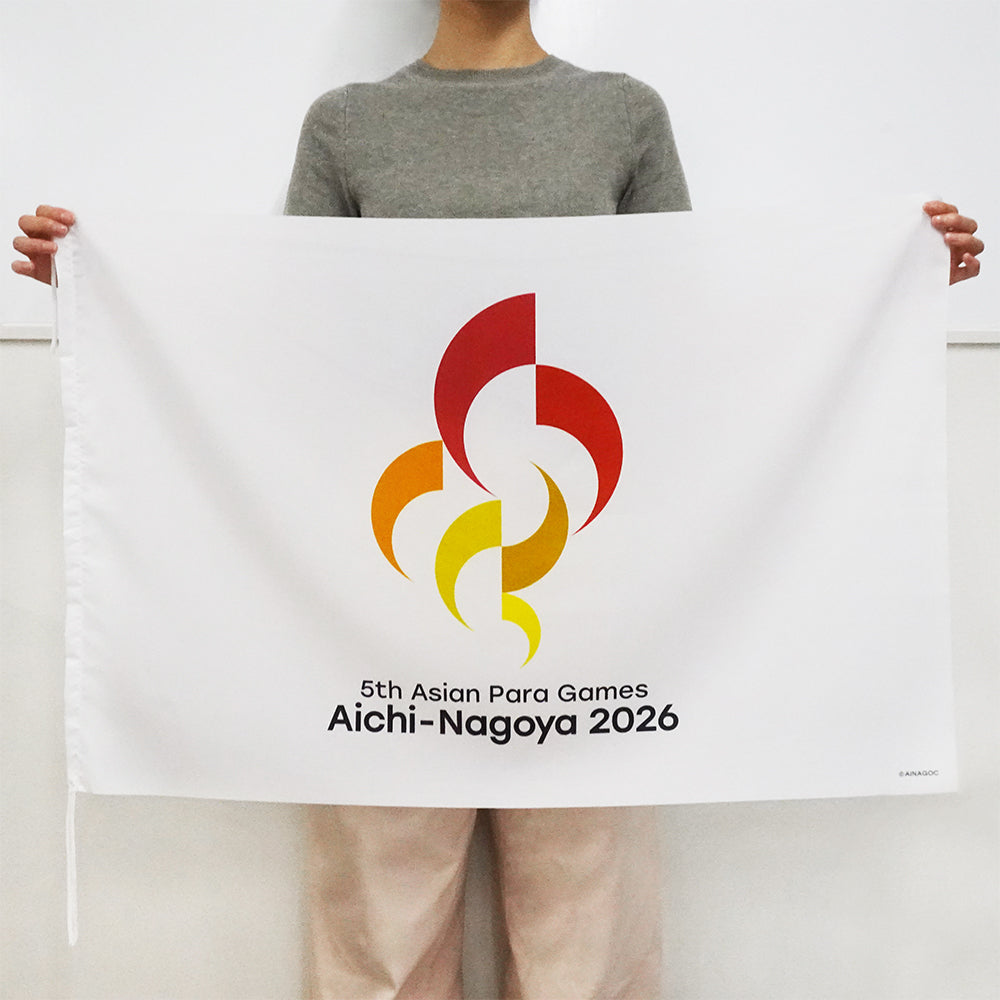応援フラッグ(L)   エンブレム  収納ポーチ付き 【パラ】003 001
