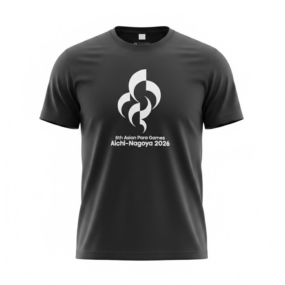 第5 回アジアパラ競技大会Tシャツ エンブレム02 ブラック