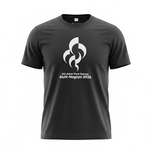 第5 回アジアパラ競技大会Tシャツ エンブレム02 ブラック