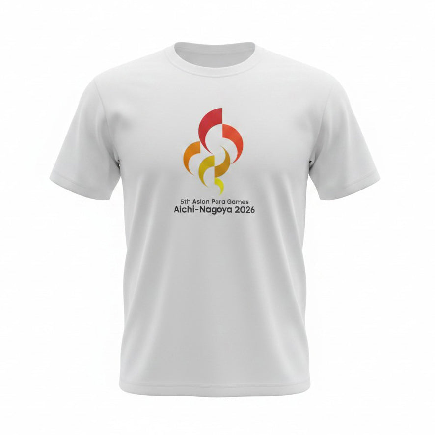 第5 回アジアパラ競技大会Tシャツ エンブレム02 ホワイト