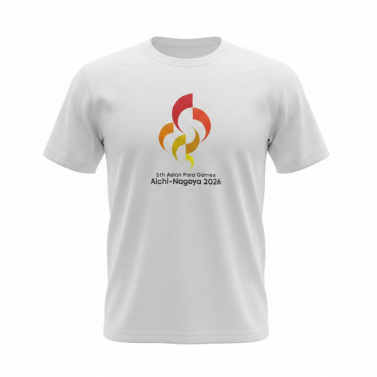 第5 回アジアパラ競技大会Tシャツ エンブレム02 ホワイト