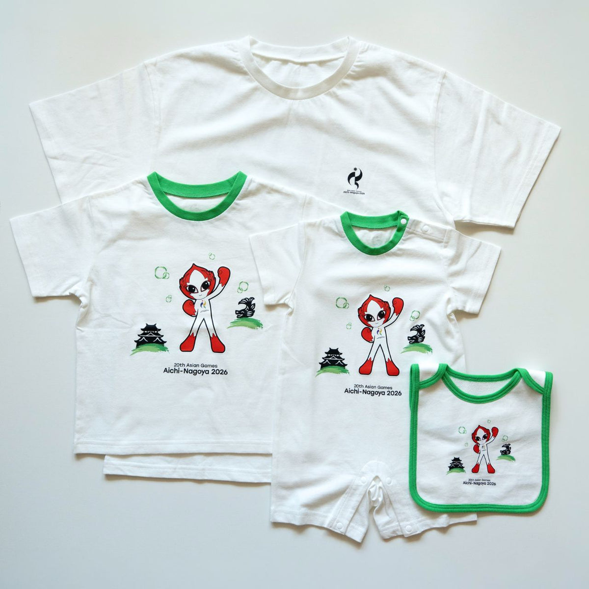 メモリー親子ペアTシャツキッズ　ホワイト【アジア】024 001